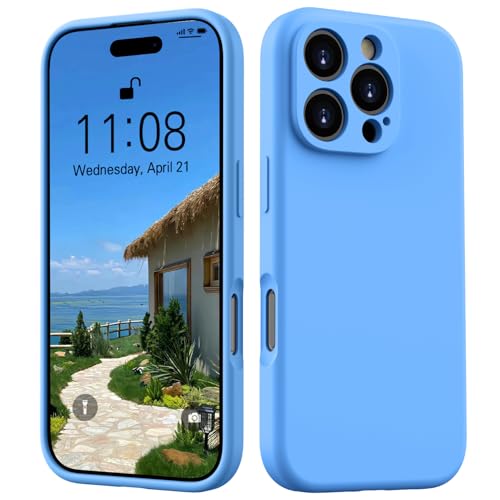 HGH Flüssig Silikon Hülle für iPhone 16 Pro Max, Handyhülle für iPhone 16 Pro Max Dünn, 3-Schicht-Struktur FallSchutz Case mit Weiches Mikrofaser Futter Hülle für iPhone 16 Pro Max 6.9" Cyan HGH Flüssig Silikon Hülle für iPhone 16 Pro Max, Handyhülle für iPhone 16 Pro Max Dünn, 3-Schicht-Struktur FallSchutz Case mit Weiches Mikrofaser Futter Hülle für iPhone 16 Pro Max 6.9" Cyan von HGH