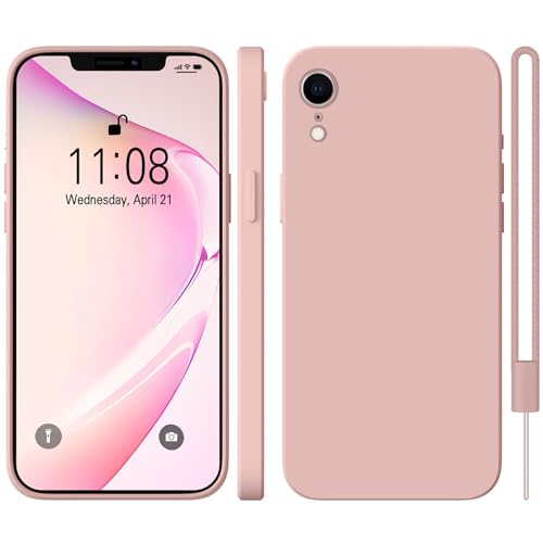 HGH Silikon Hülle für iPhone XR Hülle mit Kette, Ganzkörperschutz Handyhülle Mit Seidig-Weicher Berühren, Stoßfeste Hülle Mit Mikrofaser-Futter für iPhone XR Case Cover 6,1 Zoll,Rosa HGH Silikon Hülle für iPhone XR Hülle mit Kette, Ganzkörperschutz Handyhülle Mit Seidig-Weicher Berühren, Stoßfeste Hülle Mit Mikrofaser-Futter für iPhone XR Case Cover 6,1 Zoll,Rosa von HGH
