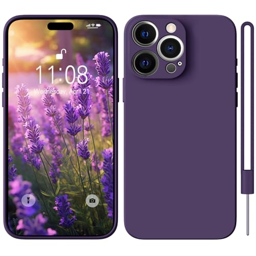 HGH Hochwertiges Liquid Silikon für iPhone 14 Pro Max Hülle, Dünn Kameraschutz Mikrofaser-Futter Case,Dunkel Violett HGH Hochwertiges Liquid Silikon für iPhone 14 Pro Max Hülle, Dünn Kameraschutz Mikrofaser-Futter Case,Dunkel Violett von HGH