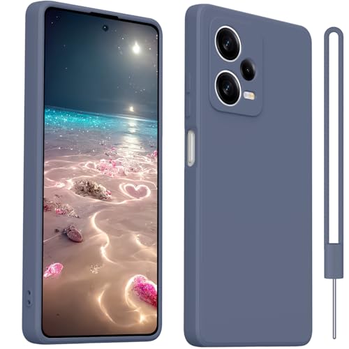 HGH Hülle kompatibel mit Xiaomi Redmi Note 12 Pro 5G Hülle, Handyhülle für Xiaomi Redmi Note 12 Pro 5G Silikon,Ultradünnes Weiches Anti-Kratzt Schutzhülle für Redmi Note 12 Pro 5G - Lavendelgrau von HGH