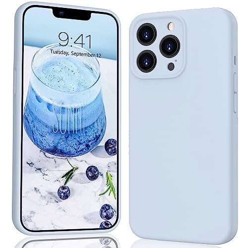 HGH iPhone 14 Pro Max Hülle, Dünn, Weiches Mikrofaser-Futter, Babyblau, Kabelloses Laden, Silikon, Slim Fit, Schutzhülle HGH iPhone 14 Pro Max Hülle, Dünn, Weiches Mikrofaser-Futter, Babyblau, Kabelloses Laden, Silikon, Slim Fit, Schutzhülle von HGH