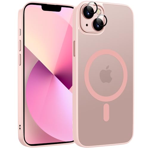 HGH Magnetisch Hülle für iPhone 13 Kompatibel mit MagSafe Kabellosem Laden, Durchscheinende Matt Handyhülle für iPhone 13 Dünn Stoßfest kameraschutz Schutzhülle für iPhone 13- Rosa HGH Magnetisch Hülle für iPhone 13 Kompatibel mit MagSafe Kabellosem Laden, Durchscheinende Matt Handyhülle für iPhone 13 Dünn Stoßfest kameraschutz Schutzhülle für iPhone 13- Rosa von HGH