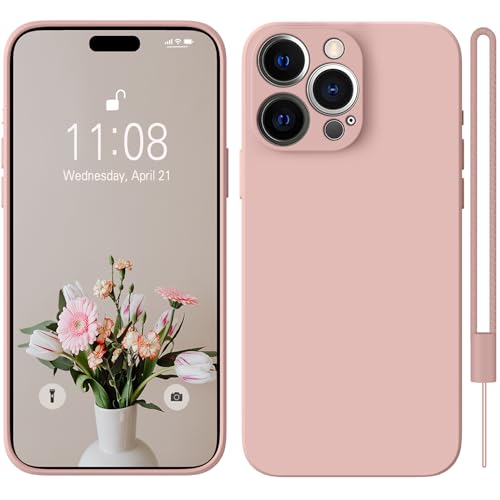 HGH Silikon Hülle für iPhone 14 Pro Max Mit Lanyard, Handyhülle Case Microfiber-Innenfutter Shockproof Kameraschutz Schutzhülle Dünn, Rosa HGH Silikon Hülle für iPhone 14 Pro Max Mit Lanyard, Handyhülle Case Microfiber-Innenfutter Shockproof Kameraschutz Schutzhülle Dünn, Rosa von HGH
