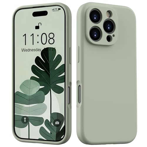 HGH Flüssig Silikon Hülle für iPhone 16 Pro, Handyhülle für iPhone 16 Pro Hülle Dünn, 3-Schicht-Struktur FallSchutz Case mit Weiches Mikrofaser Futter Matt Hülle für iPhone 16 Pro 6.3" Agavengrün HGH Flüssig Silikon Hülle für iPhone 16 Pro, Handyhülle für iPhone 16 Pro Hülle Dünn, 3-Schicht-Struktur FallSchutz Case mit Weiches Mikrofaser Futter Matt Hülle für iPhone 16 Pro 6.3" Agavengrün von HGH