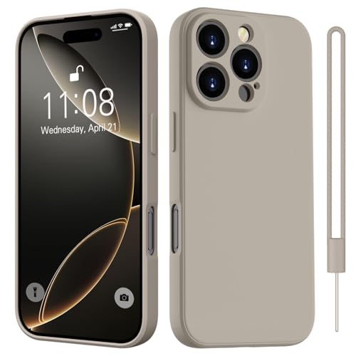HGH für iPhone 16 Pro Max Hülle Silikon mit Lanyard, Handyhülle für iPhone 16 Pro Max Dünn Rundumschutz mit Microfiber-Innenfutter Schutzhülle Case Hülle für iPhone 16 Pro Max 6.9" Titan Grau HGH für iPhone 16 Pro Max Hülle Silikon mit Lanyard, Handyhülle für iPhone 16 Pro Max Dünn Rundumschutz mit Microfiber-Innenfutter Schutzhülle Case Hülle für iPhone 16 Pro Max 6.9" Titan Grau von HGH