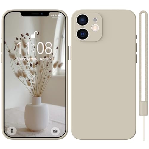 HGH für iPhone 12 Hülle Silikon mit Lanyard, Handyhülle Ultra Dünne Rundumschutz mit Weichem Microfiber-Innenfutter Stoßfeste Kratzfest Schutzhülle für iPhone 12 6.1" Beige HGH für iPhone 12 Hülle Silikon mit Lanyard, Handyhülle Ultra Dünne Rundumschutz mit Weichem Microfiber-Innenfutter Stoßfeste Kratzfest Schutzhülle für iPhone 12 6.1" Beige von HGH