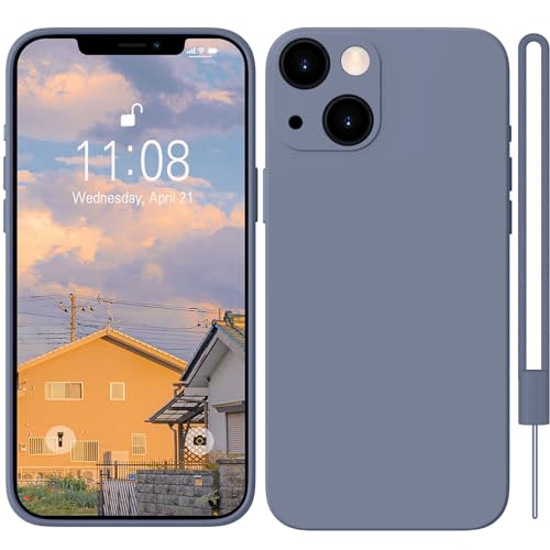 HGH für iPhone 13 Mini Hülle Silikon mit Lanyard, Handyhülle für iPhone 13 Mini Ultra Dünne Rundumschutz mit Weichem Microfiber-Innenfutter Kratzfest Schutzhülle für iPhone 13 Mini Blau Grau HGH für iPhone 13 Mini Hülle Silikon mit Lanyard, Handyhülle für iPhone 13 Mini Ultra Dünne Rundumschutz mit Weichem Microfiber-Innenfutter Kratzfest Schutzhülle für iPhone 13 Mini Blau Grau von HGH