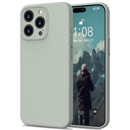 HGH für iPhone 15 Pro Hülle Liquid Silikon,Handyhülle für iPhone 15 Pro Case Cover [Soft Anti-Scratch Microfiber Lining] Dünn Full Body Protection Stoßfest für iPhone 15 Pro 6.1" kupfergrün von HGH