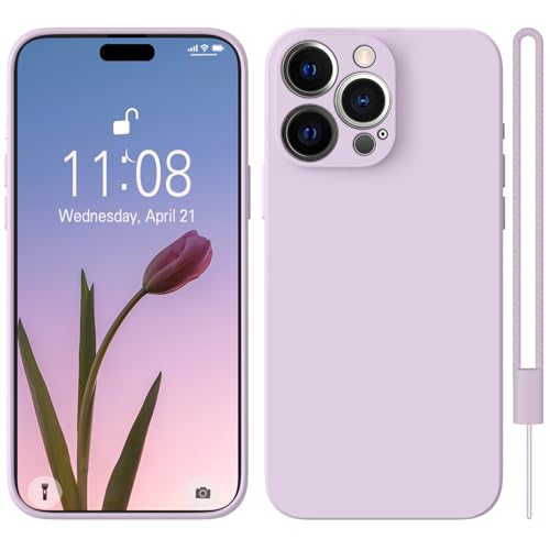 HGH für iPhone 15 Pro Hülle Silikon mit 1 Lanyard, Handyhülle für iPhone 15 Pro Case Ultra Dünne Rundumschutz mit Weichem Microfiber-Innenfutter Stoßfeste Schutzhülle für iPhone 15 Pro 6.1" Lila HGH für iPhone 15 Pro Hülle Silikon mit 1 Lanyard, Handyhülle für iPhone 15 Pro Case Ultra Dünne Rundumschutz mit Weichem Microfiber-Innenfutter Stoßfeste Schutzhülle für iPhone 15 Pro 6.1" Lila von HGH