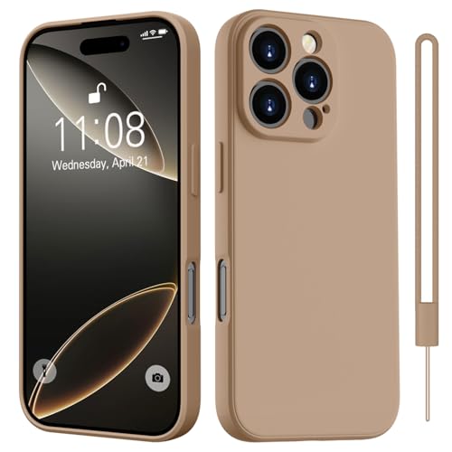 HGH für iPhone 16 Pro Hülle Silikon Lanyard, Handyhülle für iPhone 16 Pro Dünn Rundumschutz mit Microfiber-Innenfutter Kratzfest Schutzhülle Case Hülle für iPhone 16 Pro 6.3" Wüstensand HGH für iPhone 16 Pro Hülle Silikon Lanyard, Handyhülle für iPhone 16 Pro Dünn Rundumschutz mit Microfiber-Innenfutter Kratzfest Schutzhülle Case Hülle für iPhone 16 Pro 6.3" Wüstensand von HGH