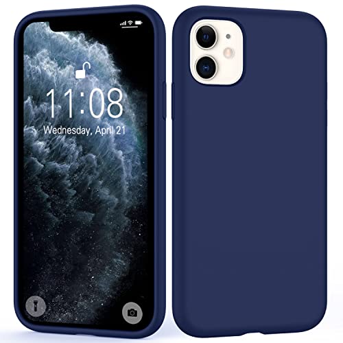 HGH iPhone 11 Hülle Liquid Silikon,Handyhülle iPhone 11 Case Cover [Soft Anti-Scratch Microfiber Lining] Dünn Full Body Protection Stoßfest Hülle für iPhone 11- Meerblau von HGH