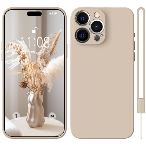 HGH für iPhone 15 Pro Max Hülle Silikon mit Lanyard, Handyhülle für iPhone 15 Pro Max Dünne Rundumschutz mit Weichem Microfiber-Innenfutter Stoßfeste Schutzhülle für iPhone 15 Pro Max 6.7" Khaki HGH für iPhone 15 Pro Max Hülle Silikon mit Lanyard, Handyhülle für iPhone 15 Pro Max Dünne Rundumschutz mit Weichem Microfiber-Innenfutter Stoßfeste Schutzhülle für iPhone 15 Pro Max 6.7" Khaki von HGH