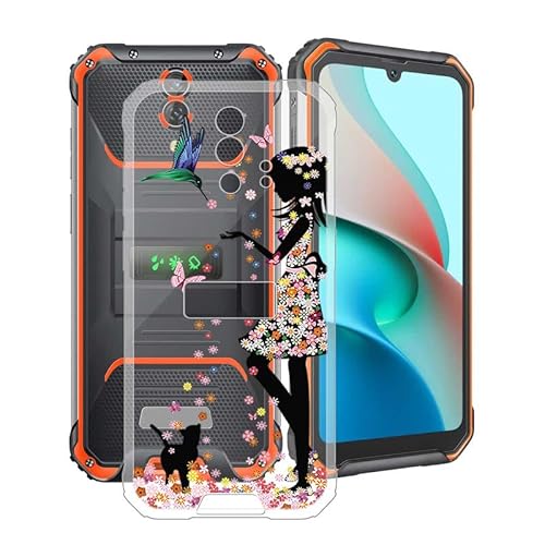 HGJTF Hülle für Blackview BV7200 (6.1"), Transparent Weiche TPU Bumper Handyhülle Case Ultra Dünn Stoßfest Kratzfest Silikon Schutzhülle Tasche für Blackview BV7200 - Mädchen von HGJTF