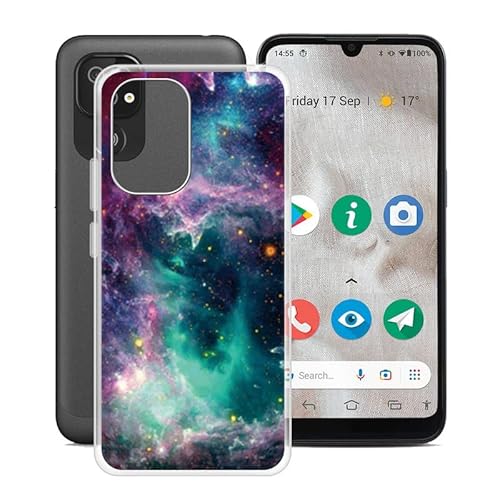 HGJTF Hülle für Doro 8100 (6.1"), Ultra Dünn Transparent Weiche TPU Schutzhülle Case, Stoßfest Anti-Kratzer Bumper Handyhülle Cover für Doro 8100 - WMA33 von HGJTF