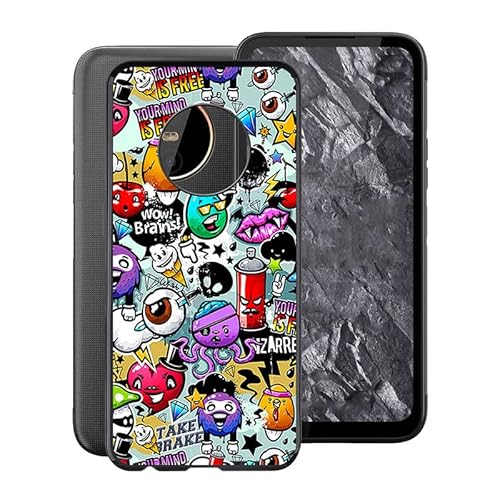 HGJTF Hülle für Gigaset GX6 (6.6"), Stoßfeste Kratzfeste Handyhülle Case, Dünn Weiche TPU Bumper (Anti-Fingerabdruck) Schutzhülle Tasche für Gigaset GX6 - Zeichentrick von HGJTF
