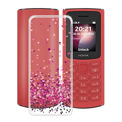 HGJTF Hülle für Nokia 105 4G (1.8"), Ultra Dünn Transparent Weiche TPU Schutzhülle Case, Stoßfest Anti-Kratzer Bumper Handyhülle Cover für Nokia 105 4G - WM85 von HGJTF