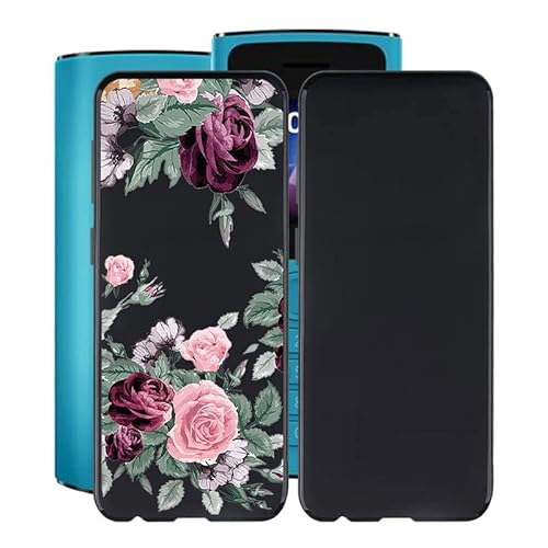 HGJTF Hülle für Nokia 105 4G 2023 (1.8"), Stoßfeste Kratzfeste Handyhülle Case, Dünn Weiche TPU Bumper (Anti-Fingerabdruck) Schutzhülle Tasche für Nokia 105 4G 2023 - Schwarz + Muster von HGJTF