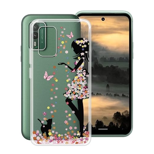 HGJTF Hülle für Nokia XR21 (6.49"), Transparent Weiche TPU Bumper Handyhülle Case Ultra Dünn Stoßfest Kratzfest Silikon Schutzhülle Tasche für Nokia XR21 - Mädchen von HGJTF