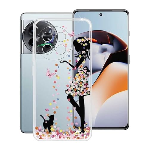 HGJTF Hülle für OnePlus 11R (6.74"), Transparent Weiche TPU Bumper Handyhülle Case Ultra Dünn Stoßfest Kratzfest Silikon Schutzhülle Tasche für OnePlus 11R - Mädchen von HGJTF
