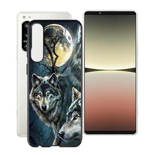 HGJTF Hülle für Sony Xperia 5 IV (6.1"), Ultra Dünn Weiche TPU Bumper Schutzhülle Tasche Case, Stoßfest Anti-Kratzer Schwarze Handyhülle Cover für Sony Xperia 5 IV - WMA29 von HGJTF