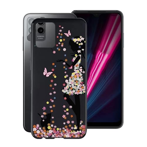 HGJTF Hülle für T-Mobile T Phone Pro 5G (6.82"), Stoßfeste Kratzfeste Handyhülle Case, Dünn Weiche TPU Bumper (Anti-Fingerabdruck) Schutzhülle Tasche für T-Mobile T Phone Pro 5G - Mädchen von HGJTF