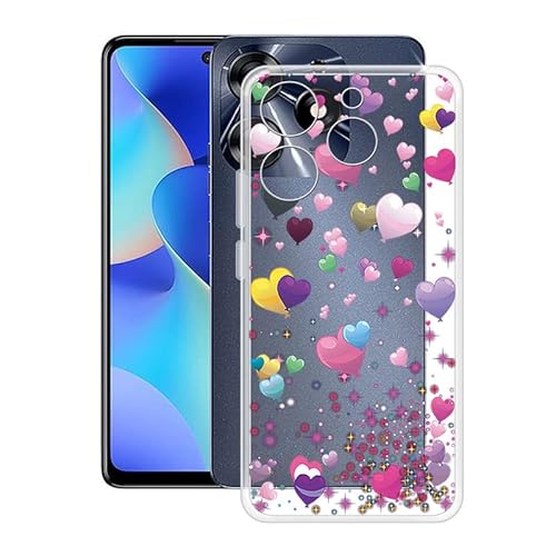 HGJTF Hülle für Tecno Spark 10 Pro (6.8"), Transparent Weiche TPU Bumper Handyhülle Case Ultra Dünn Stoßfest Kratzfest Silikon Schutzhülle Tasche für Tecno Spark 10 Pro - Liebe Ballon von HGJTF