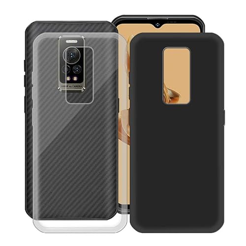 HGJTF Hülle für Ulefone Armor 17 Pro (6.58 Zoll), Schwarz + Transparent Handyhülle - Ultra Dünn Stoßfest Weiche Silikon Case, Flexibel TPU Bumper Tasche Schutzhülle für Ulefone Armor 17 Pro von HGJTF