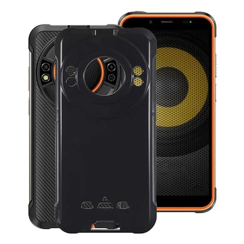 HGJTF Hülle für Ulefone Power Armor 16 Pro (5.93"), Ultra Dünn Stoßfest TPU Schutzhülle Case, Weiche Anti-Kratzer Silikon Bumper Handyhülle Cover für Ulefone Power Armor 16 Pro - Black von HGJTF