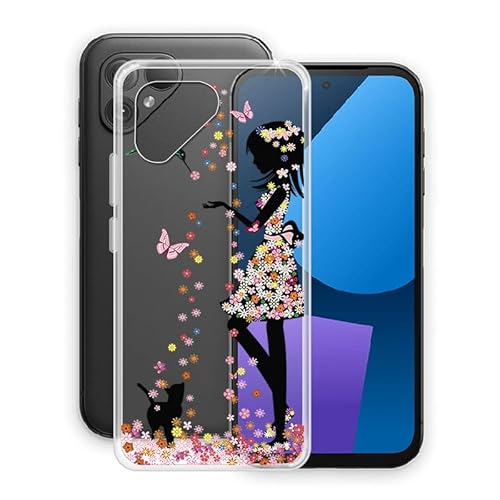 HGJTF Stoßfest Hülle für Fairphone 5 (6.46"), Transparent Handyhülle Weiche TPU Bumper Case Ultra Dünn Silikon Schutzhülle Tasche für Fairphone 5 - Mädchen von HGJTF