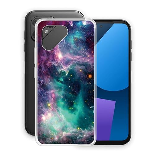 HGJTF Stoßfest Hülle für Fairphone 5 (6.46"), Transparent Handyhülle Weiche TPU Bumper Case Ultra Dünn Silikon Schutzhülle Tasche für Fairphone 5 - Sternhimmel von HGJTF