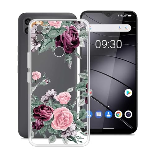 HGJTF für Gigaset GS5 Lite Hülle (6.3"), Ultra Dünn Silikon Bumper Stoßfest Handyhülle Schale Tasche, Transparent Weiche TPU Anti-Kratzer Cover Schutzhülle für Gigaset GS5 Lite - YQ12 von HGJTF