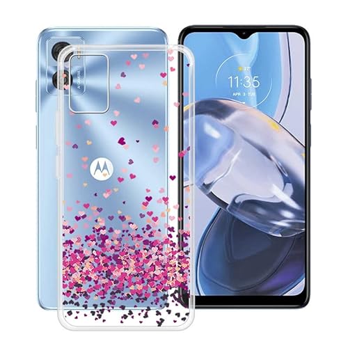 HGJTF für Motorola Moto E22i Hülle (6.5"), Ultra Dünn Silikon Bumper Stoßfest Handyhülle Schale Tasche, Transparent Weiche TPU Anti-Kratzer Cover Schutzhülle für Motorola Moto E22i - WM85 von HGJTF