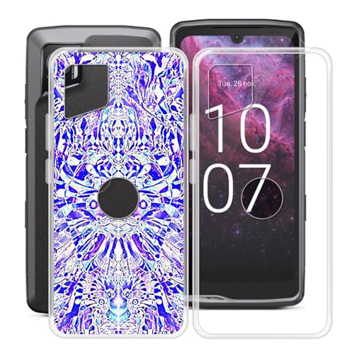HGJTFANY Hülle für Crosscall Stellar M6 (6.10"), 2 Stücks Stoßfeste Kratzfeste Handyhülle Case, Transparent Weiche TPU (Anti-Fingerabdruck) Schutzhülle Tasche für Crosscall Stellar M6 - XT118 von HGJTFANY