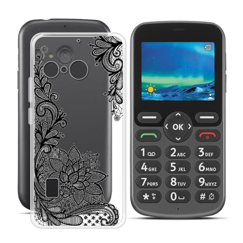 HGJTFANY Hülle für Doro 5860 (2.40"), Transparent Stoßfest Weiche Silikon Handyhülle Case für Doro 5860 Ultra Dünn Anti-Kratzer TPU Schutzhülle Cover - WM108 von HGJTFANY
