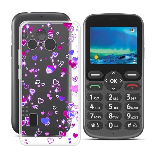 HGJTFANY Hülle für Doro 5860 (2.40"), Transparent Stoßfest Weiche Silikon Handyhülle Case für Doro 5860 Ultra Dünn Anti-Kratzer TPU Schutzhülle Cover - XT123 von HGJTFANY