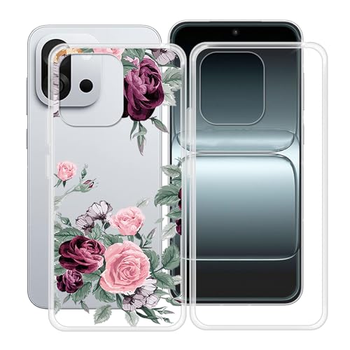 HGJTFANY Hülle für OnePlus 13T (6.32"), 2 Stücks Stoßfeste Kratzfeste Handyhülle Case, Transparent Weiche TPU (Anti-Fingerabdruck) Schutzhülle Tasche für OnePlus 13T - YQ12 von HGJTFANY
