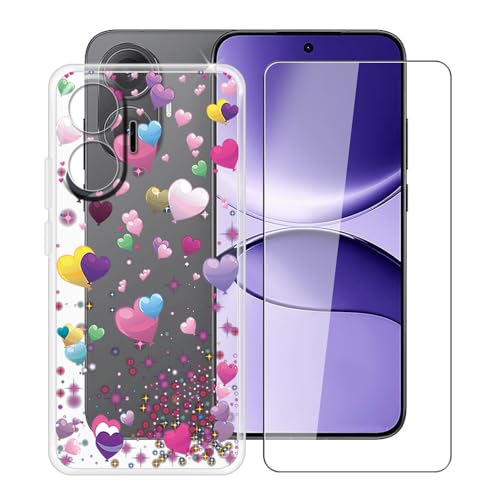 HGJTFANY Hülle für Redmi Turbo 4 Pro (6.83") mit 1 Stück Gehärtetes Glas Schutzfolie, Ultra Dünn Weiche Silikon Handyhülle TPU Stoßfest Schutzhülle Cover für Redmi Turbo 4 Pro - YQ29 von HGJTFANY