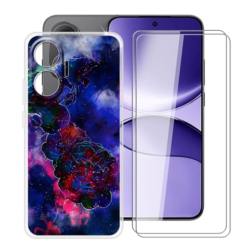 HGJTFANY Hülle für Redmi Turbo 4 Pro (6.83") mit 2 Stück Gehärtetes Glas Schutzfolie, Ultra Dünn Weiche Silikon Handyhülle TPU Stoßfest Schutzhülle Cover für Redmi Turbo 4 Pro - XT114 von HGJTFANY