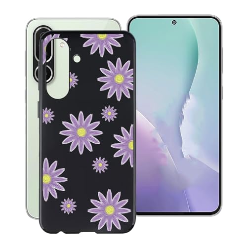 HGJTFANY Hülle für Samsung Galaxy M56 (6.74"), Stoßfeste Kratzfeste Handyhülle Case, Ultra Dünn Weiche TPU Bumper (Anti-Fingerabdruck) Schutzhülle Tasche für Samsung Galaxy M56 - lila Blume von HGJTFANY
