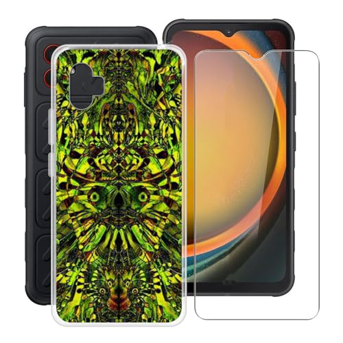 HGJTFANY Hülle für Samsung Galaxy XCover 7 Pro (6.60") mit 1 Stück Gehärtetes Glas Schutzfolie, Ultra Dünn Weiche Silikon Handyhülle Stoßfest Schutzhülle Cover für Samsung Galaxy XCover 7 Pro - XT119 von HGJTFANY