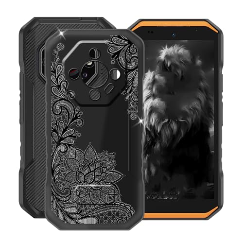HGJTFANY Hülle für Ulefone Armor X32 Pro (6.56"), Stoßfeste Kratzfeste Handyhülle Case, Ultra Dünn Weiche TPU Bumper (Anti-Fingerabdruck) Schutzhülle Tasche für Ulefone Armor X32 Pro - Schwarze Rose von HGJTFANY