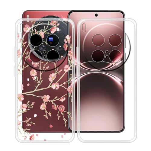 HGJTFANY Hülle für Vivo X200 Ultra (6.82"), 2 Stücks Stoßfeste Kratzfeste Handyhülle Case, Transparent Weiche TPU (Anti-Fingerabdruck) Schutzhülle Tasche für Vivo X200 Ultra - WM84 von HGJTFANY