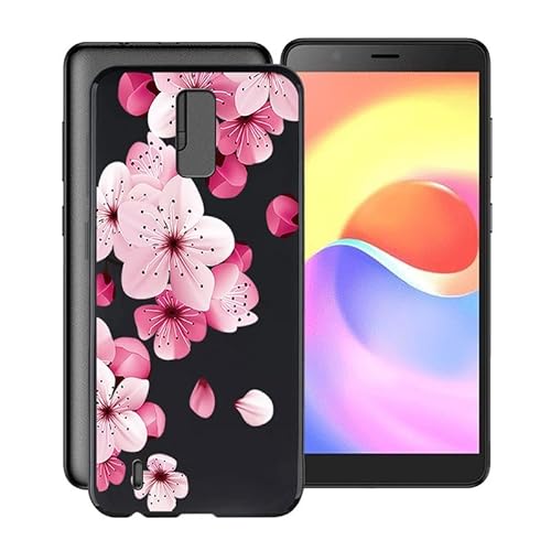 HGJTFANY Hülle für ZTE Blade A32 (5.45"), Stoßfeste Kratzfeste Handyhülle Case, Ultra Dünn Weiche TPU Bumper (Anti-Fingerabdruck) Schutzhülle Tasche für ZTE Blade A32 - PfirsichblüTe von HGJTFANY