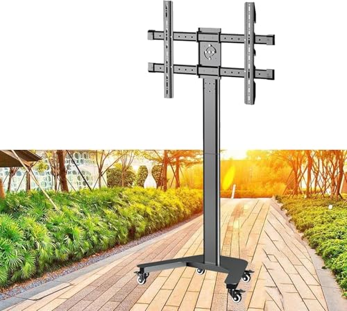 HGOuhK Mobiler TV-Ständer Mobiler TV-Wagen auf Rädern - TV-Wagenständer, rollender Bodenständer, for 37-80-Zoll-Fernseher, for den mobilen Einsatz im Homeoffice TV-Bodenständer HGOuhK Mobiler TV-Ständer Mobiler TV-Wagen auf Rädern - TV-Wagenständer, rollender Bodenständer, for 37-80-Zoll-Fernseher, for den mobilen Einsatz im Homeoffice TV-Bodenständer von HGOuhK