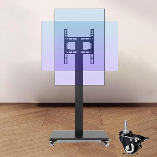 HGOuhK Mobiler TV-Ständer Mobiler TV-Wagen auf Rädern – Tragbarer TV-Bodenständer for horizontale und vertikale Bildschirmbefestigung, bis zu 100 kg TV-Bodenständer HGOuhK Mobiler TV-Ständer Mobiler TV-Wagen auf Rädern – Tragbarer TV-Bodenständer for horizontale und vertikale Bildschirmbefestigung, bis zu 100 kg TV-Bodenständer von HGOuhK