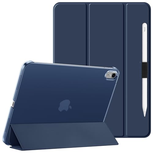 HGWALP Klar Hülle für iPad (A16) 11th Gen 11 Zoll (2025)/iPad 10th Gen 10.9" (2022),Ständer Cover mit Harte durchsichtige Rückseite,Touch ID, Automatischer Schlaf/Aufwachen & Stylus Halter-Marine Blau von HGWALP