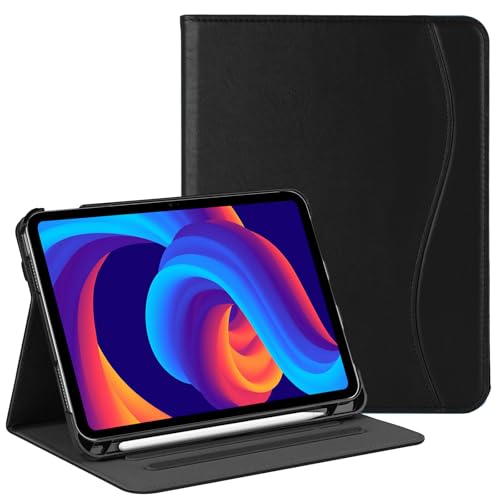 HGWALP Schutz Hülle für iPad (A16) 11th Generation 11 Zoll (2025) & iPad 10th Generation 10.9 Zoll (2022), Multi-Angle Viewing Ständer Cover mit Stylus Halter &Tasche,Schwarz von HGWALP