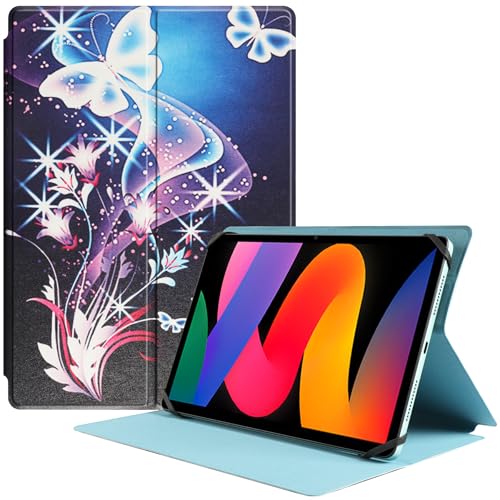 HGWALP Ultra Slim Universal Tablet Hülle 9-11 Zoll, Folio Stand Tablet Schutzhülle für 9" 9.7" 10" 10.1" 10.5" 11" Touchscreen Tablet mit Mehreren Blickwinkeln und Kameraloch Design-PLBF HGWALP Ultra Slim Universal Tablet Hülle 9-11 Zoll, Folio Stand Tablet Schutzhülle für 9" 9.7" 10" 10.1" 10.5" 11" Touchscreen Tablet mit Mehreren Blickwinkeln und Kameraloch Design-PLBF von HGWALP