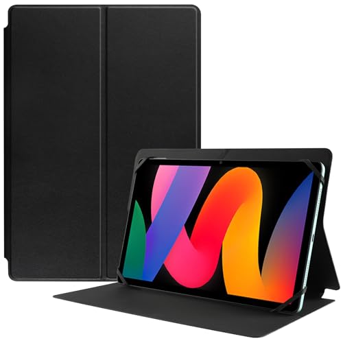 HGWALP Ultra Slim Universal Tablet Hülle 9-11 Zoll, Folio Stand Tablet Schutzhülle für 9" 9.7" 10" 10.1" 10.5" 11" Touchscreen Tablet mit Mehreren Blickwinkeln und Kameraloch Design-Schwarz HGWALP Ultra Slim Universal Tablet Hülle 9-11 Zoll, Folio Stand Tablet Schutzhülle für 9" 9.7" 10" 10.1" 10.5" 11" Touchscreen Tablet mit Mehreren Blickwinkeln und Kameraloch Design-Schwarz von HGWALP