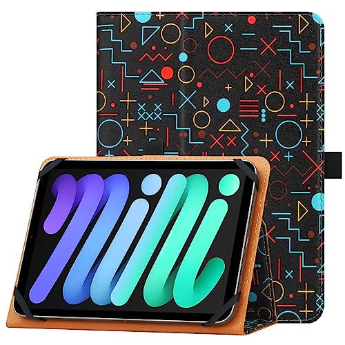 HGWALP Universal Hülle für 7 Zoll 8 Zoll Tablet,Stand Folio Universal Tablet Case Schutzhülle für 7" 8" Touchscreen Tablet, mit verstellbarem Befestigungsband und Ständer-GP von HGWALP